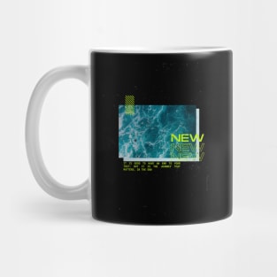 Black Beach Sea Aesthetic Modern Mug